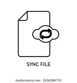 Icon a sync file, isolated against a clean background.