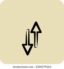 Icon Sync. suitable for Startup symbol. hand drawn style. simple design editable. design template