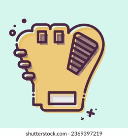 Icon Synthetic Baseball Glove. related to Baseball symbol. MBE style. simple design editable. simple illustration