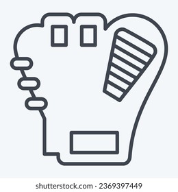 Icon Synthetic Baseball Glove. related to Baseball symbol. line style. simple design editable. simple illustration