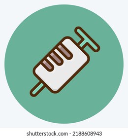 Icon Syringe. suitable for medicine symbol. flat style. simple design editable. design template vector. simple illustration