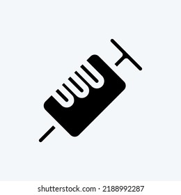 Icon Syringe. suitable for medicine symbol. glyph style. simple design editable. design template vector. simple illustration