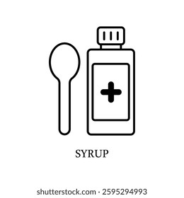 Icon a syrup, isolated against a clean background.