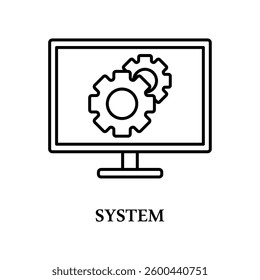 Icon a system, isolated against a clean background.