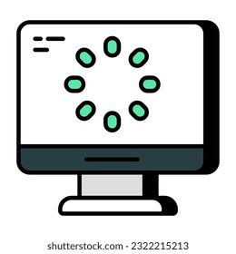 Icon of system loading in flat design available for instant download 