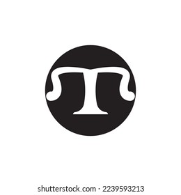icon T music note logo illustration symbol.