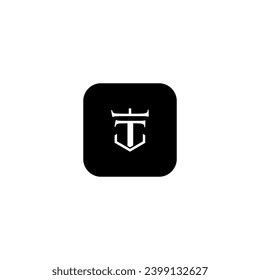 icon t shild modern, simple, abstract