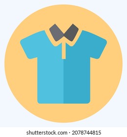 Icon T- Shirt 1 - Flat Style,Simple illustration,Editable stroke,Design template vector, Good for prints, posters, advertisements, announcements, info graphics, etc.