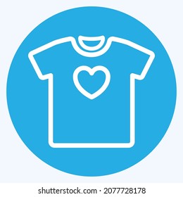 Icon T- Shirt 2 - Blue Eyes Style,Simple illustration,Editable stroke,Design template vector, Good for prints, posters, advertisements, announcements, info graphics, etc.