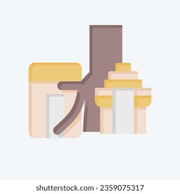 Icon Ta Prohm. related to Cambodia symbol. flat style. simple design editable. simple illustration