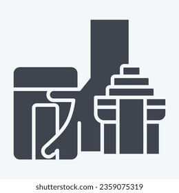 Icon Ta Prohm. related to Cambodia symbol. glyph style. simple design editable. simple illustration