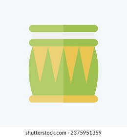 Icon Tabla. related to India symbol. flat style. simple design editable. simple illustration