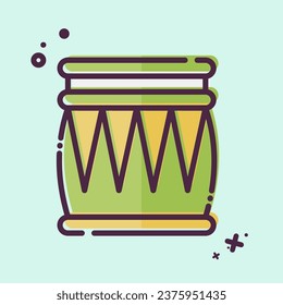 Icon Tabla. related to India symbol. MBE style. simple design editable. simple illustration