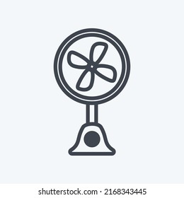 Ventilador de tabla de iconos. adecuado para el símbolo Home. estilo de línea. diseño simple editable. vector de plantilla de diseño. ilustración de símbolo simple