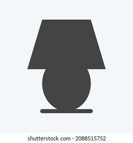 Icon Table Lamp - Glyph Style - Simple illustration,Editable stroke,Design template vector, Good for prints, posters, advertisements, announcements, info graphics, etc.