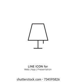 Icon Table lamp graphic design single icon vector