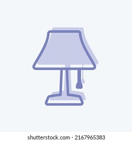 Icon Table Lamp. suitable for Home symbol. two tone style. simple design editable. design template vector. simple symbol illustration