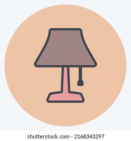Luz de la tabla de iconos. adecuado para el símbolo Home. estilo mate de color. diseño simple editable. vector de plantilla de diseño. ilustración de símbolo simple