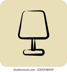 Luz de la tabla de iconos. adecuado para el símbolo House. estilo dibujado a mano. diseño simple editable. plantilla de diseño