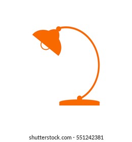 Icon table lamp, vector illustration. A bright outline on a white background.