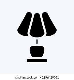 Lámparas de tabla de iconos. adecuado para el símbolo House. estilo glifo. diseño simple editable. vector de plantilla de diseño. ilustración simple