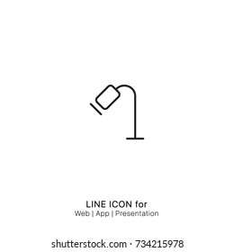 Icon table lights graphic design single icon vector