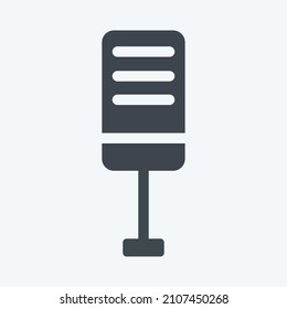 Icon Table Mic - Glyph Style - Simple illustration, Good for Prints , Announcements, Etc