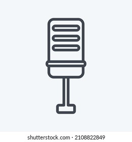 Icon Table Mic - Line Style - Simple illustration, Good for Prints , Announcements, Etc