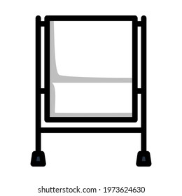 Icon Of Table For Object Photography. Editable Bold Outline With Color Fill Design. Vector Illustration.