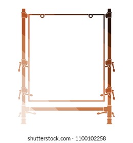 Icon of table for object photography. Flat color design. Vector illustration.