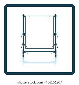 Icon of table for object photography. Shadow reflection design. Vector illustration.