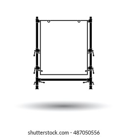 Icon of table for object photography. White background with shadow design. Vector illustration.