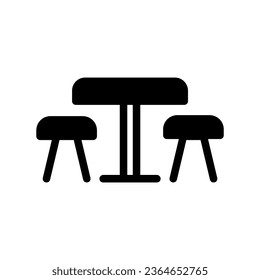 asiento de tabla de iconos, icono de área de descanso, archivo editable
