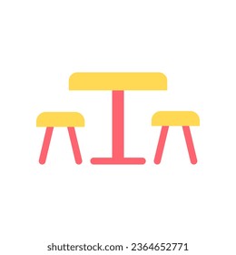 icon table seat, rest area icon, editable file