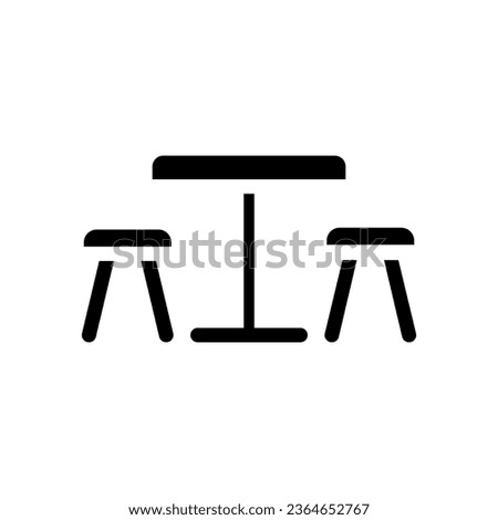 icon table seat, rest area icon, editable file