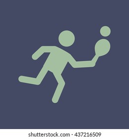 Icon of Table Tennis Player. Eps-10.
