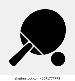 Icon table tennis. Sports elements. Icon in glyph style.