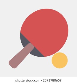 Icon table tennis. Sports elements. Icon in flat style.