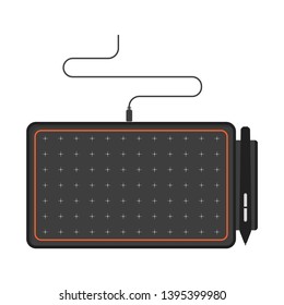 Icon tablet for drawing. Vector illustration on white background