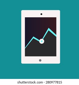 icon tablet, infographics, scale