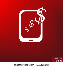 Icon. The tablet. Online business. Flat. For your design