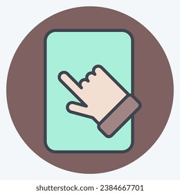 Icon Tablet Pad. related to Computer symbol. color mate style. simple design editable. simple illustration