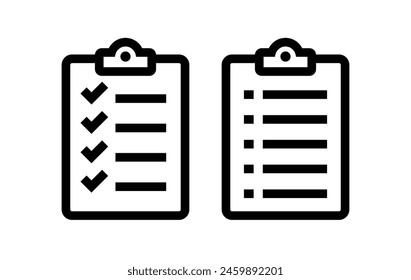 Icon tablet with paper clip. Symbol for check or task tracker. Coach's tactical board. Register or terms of reference.