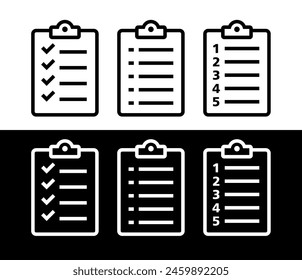 Icon tablet with paper clip. Symbol for check or task tracker. Coach's tactical board. Register or terms of reference.