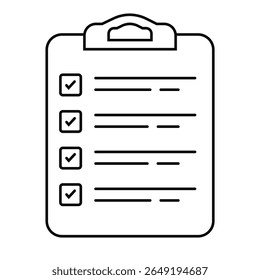 Icon tablet with paper clip. Symbol for check or task tracker. Coach's tactical board. Register or terms of reference Vector illustration