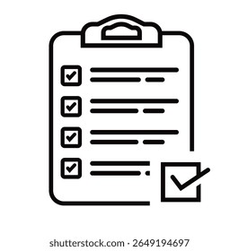 Tablet de ícone com clipe de papel. Símbolo para rastreador de verificação ou tarefa. O conselho tático do treinador. Registro ou termos de referência Ilustração do vetor