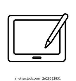 Icon tablet with pen on white background vector
Vector icon remote work freelance