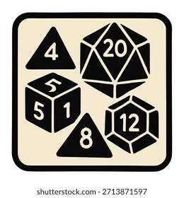 Icono para juego de rol de mesa (TTRPG) juego de dados
