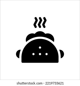 Icon Taco glyph, Flat Icon Logo Illustration Vector Isolated. Suitable for Web Design, Logo, App. 
