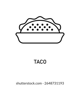 Icon a taco, isolated against a clean background.